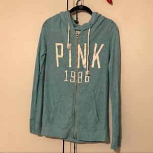 light blue jacket by PINK / victoria’s secret